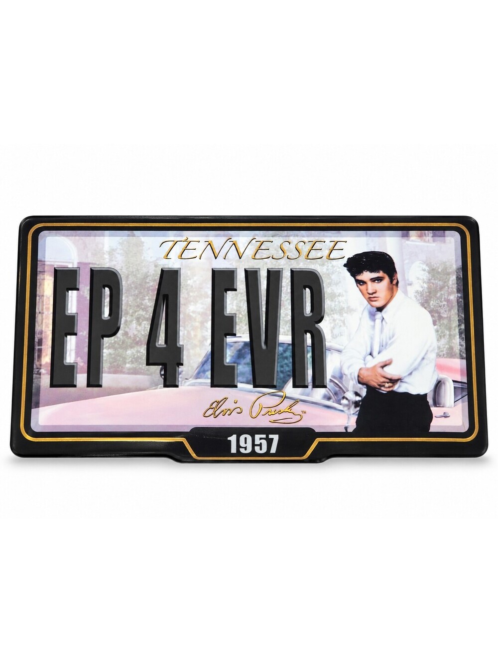Elvis Presley Memphis Dreams EP 4 EVR 1957 Bradford Exchange License Plate COA